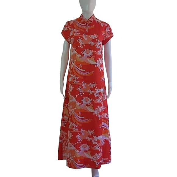 Vintage Kimo's Polynesian Shop Floral Hawaiian Dress Size 10 - Picture 8 of 8